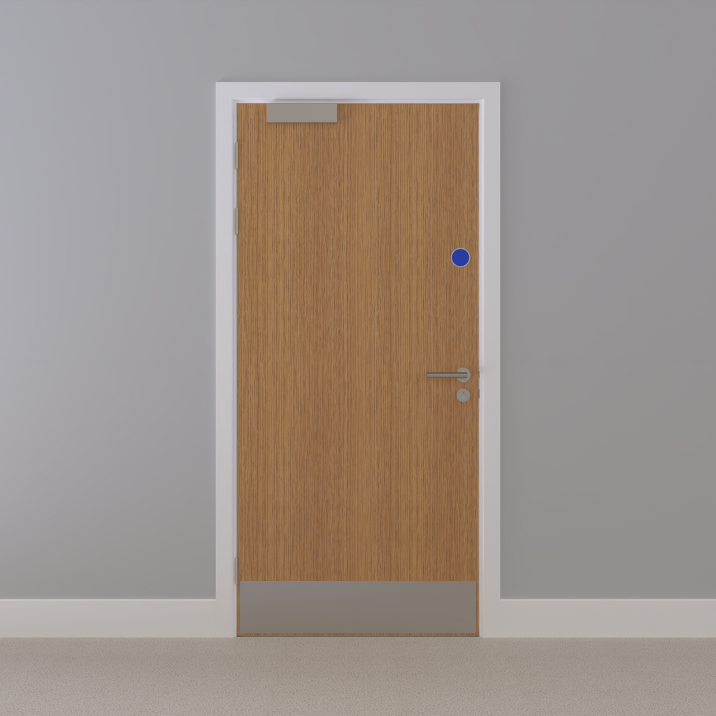 Oak, European [Crown] Flush FD60s Doorset (Latched)