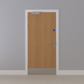 Oak, European [Crown] Flush FD60s Doorset (Latched)