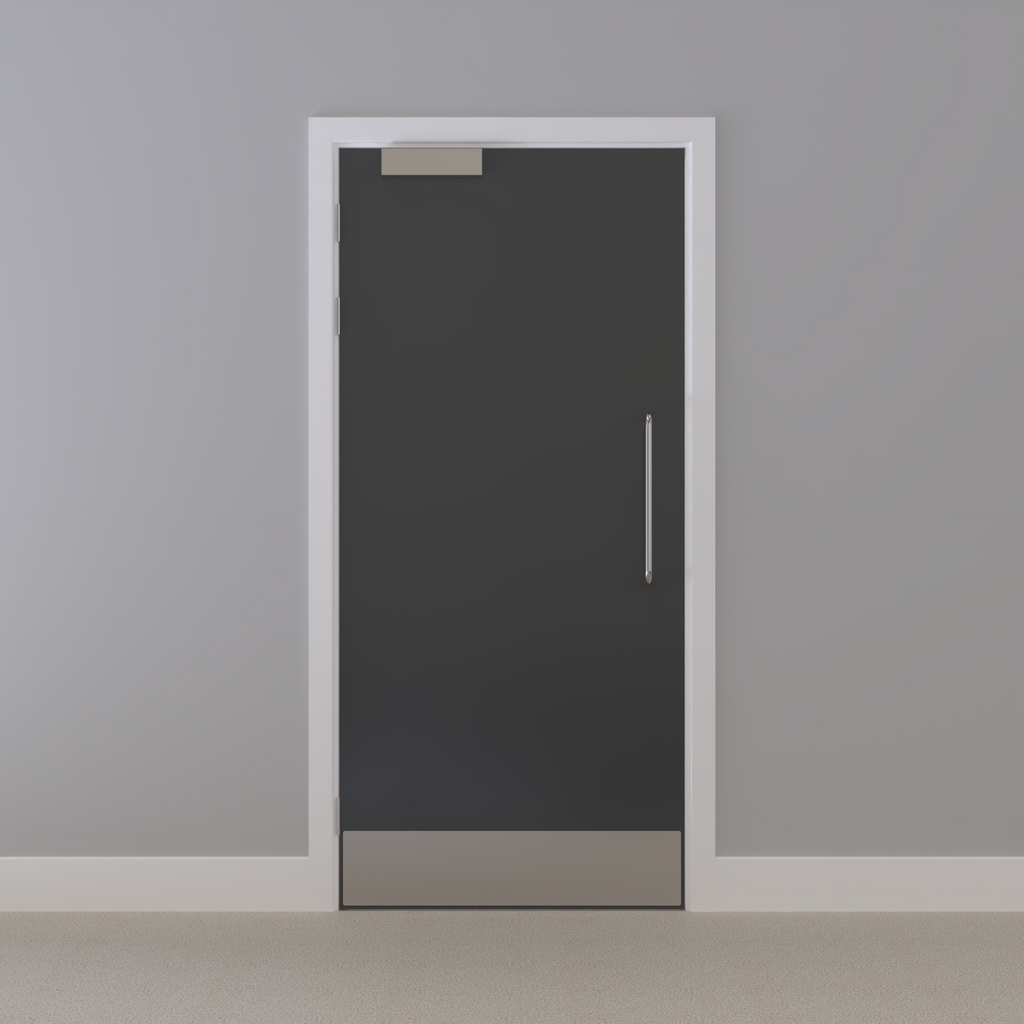 Grey 032 [Satin] Flush NFR Doorset (Unlatched)