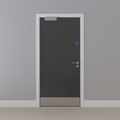 Grey 032 [Satin] Flush FD30s Doorset (Latched)