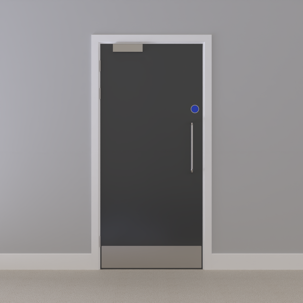 Grey 032 [Satin] Flush FD30s Doorset (Unlatched)