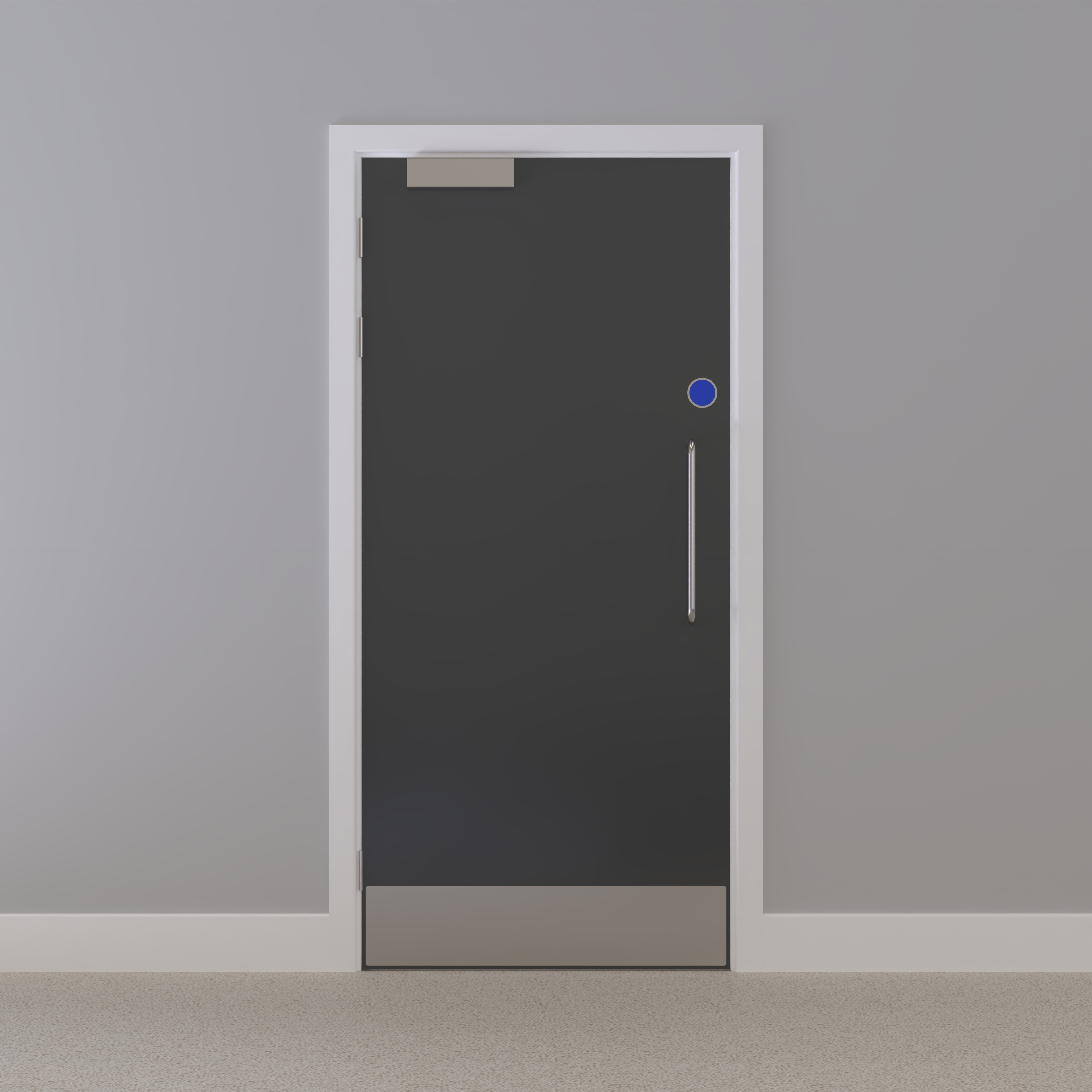 Grey 032 [Satin] Flush FD30s Doorset (Unlatched)