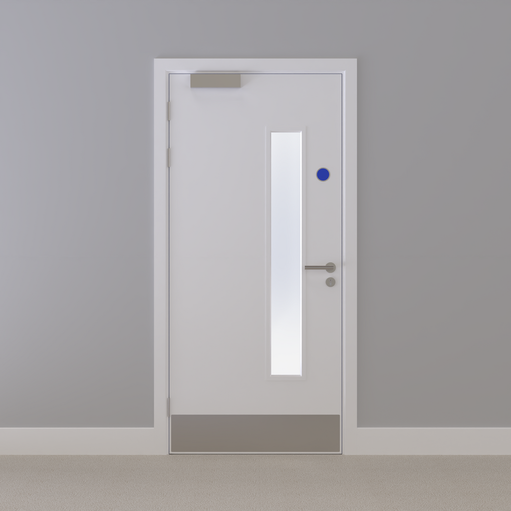 Kraft Paper Glazed FD30s Doorset (Latched)