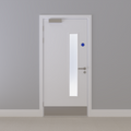 Kraft Paper Glazed FD60s Doorset (Latched)