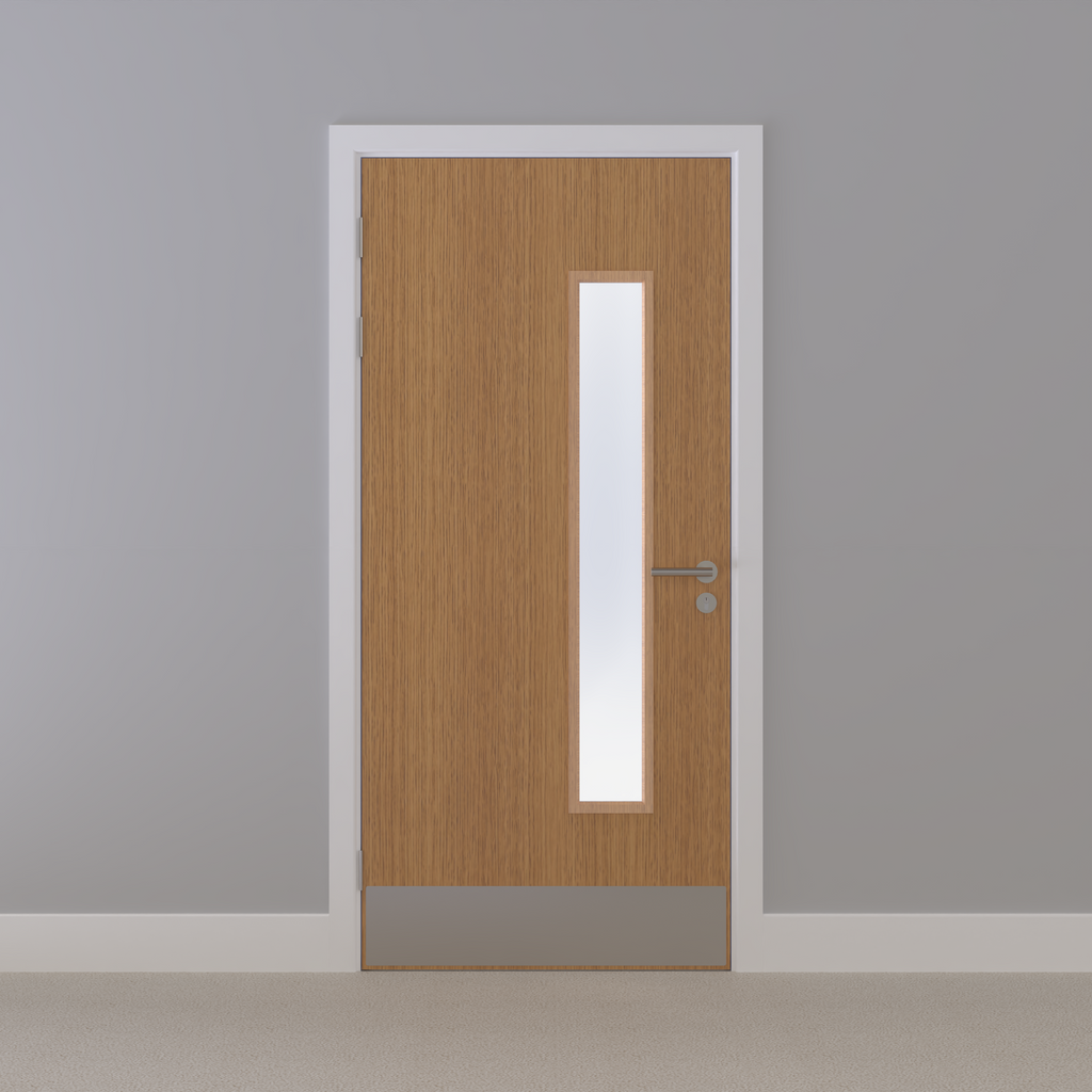 Oak, European [Crown] Glazed NFR Doorset (Latched)
