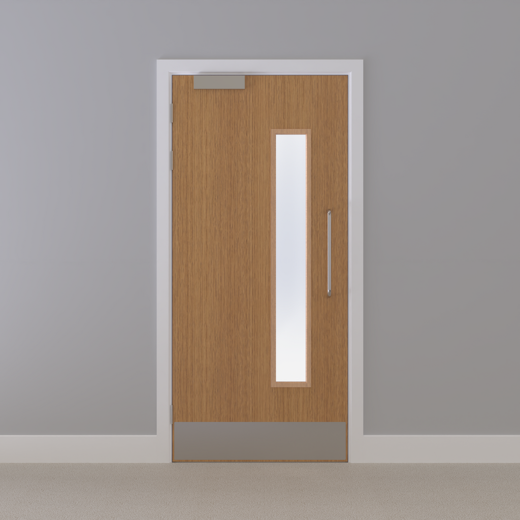 Oak, European [Crown] Glazed NFR Doorset (Unlatched)