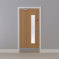 Oak, European [Crown] Glazed FD30s Doorset (Latched)