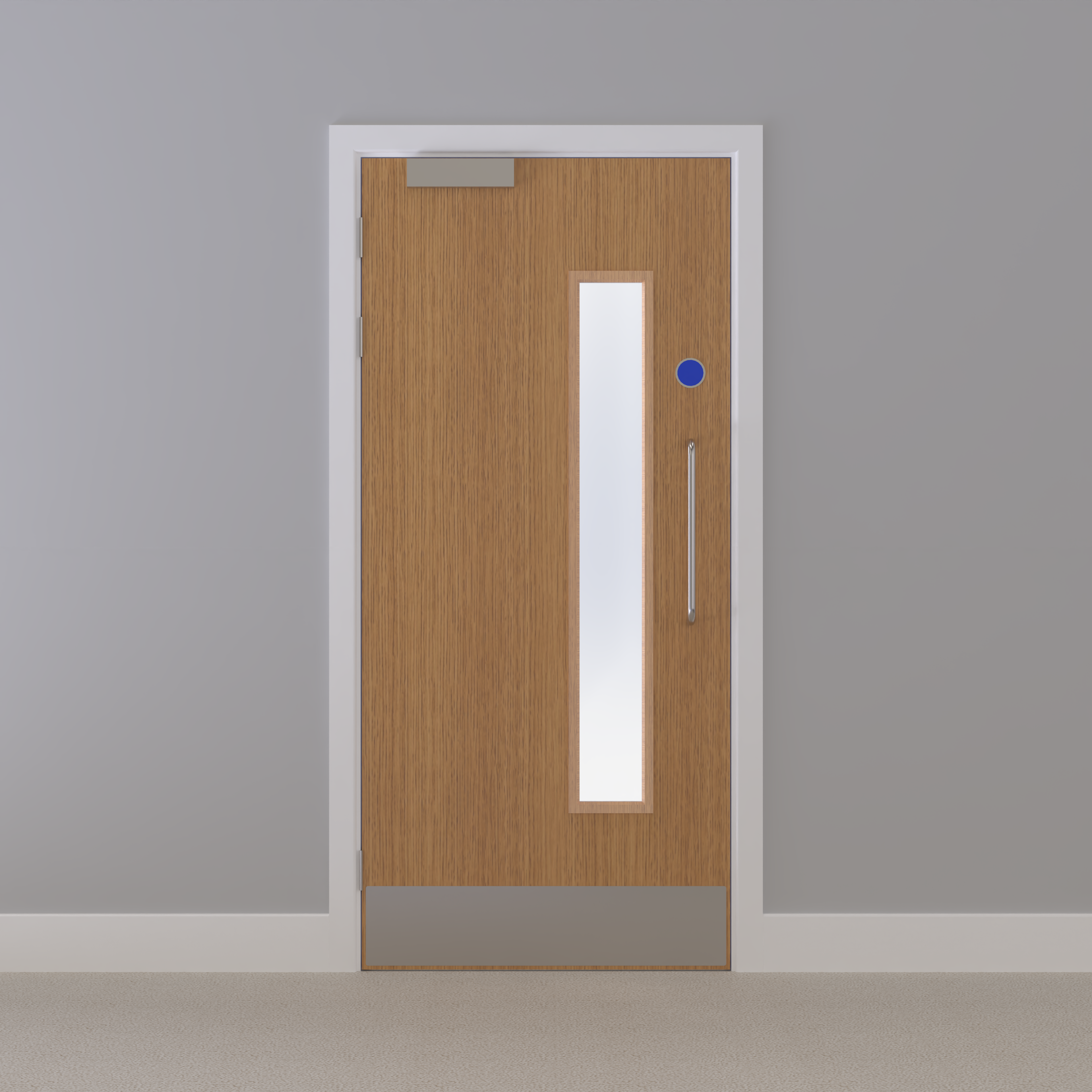 Oak, European [Crown] Glazed FD30s Doorset (Unlatched)