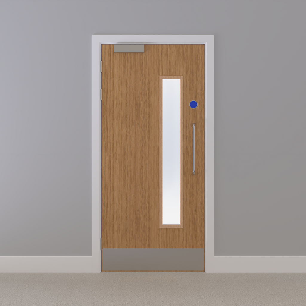 Oak, European [Crown] Glazed FD60s Doorset (Unlatched)