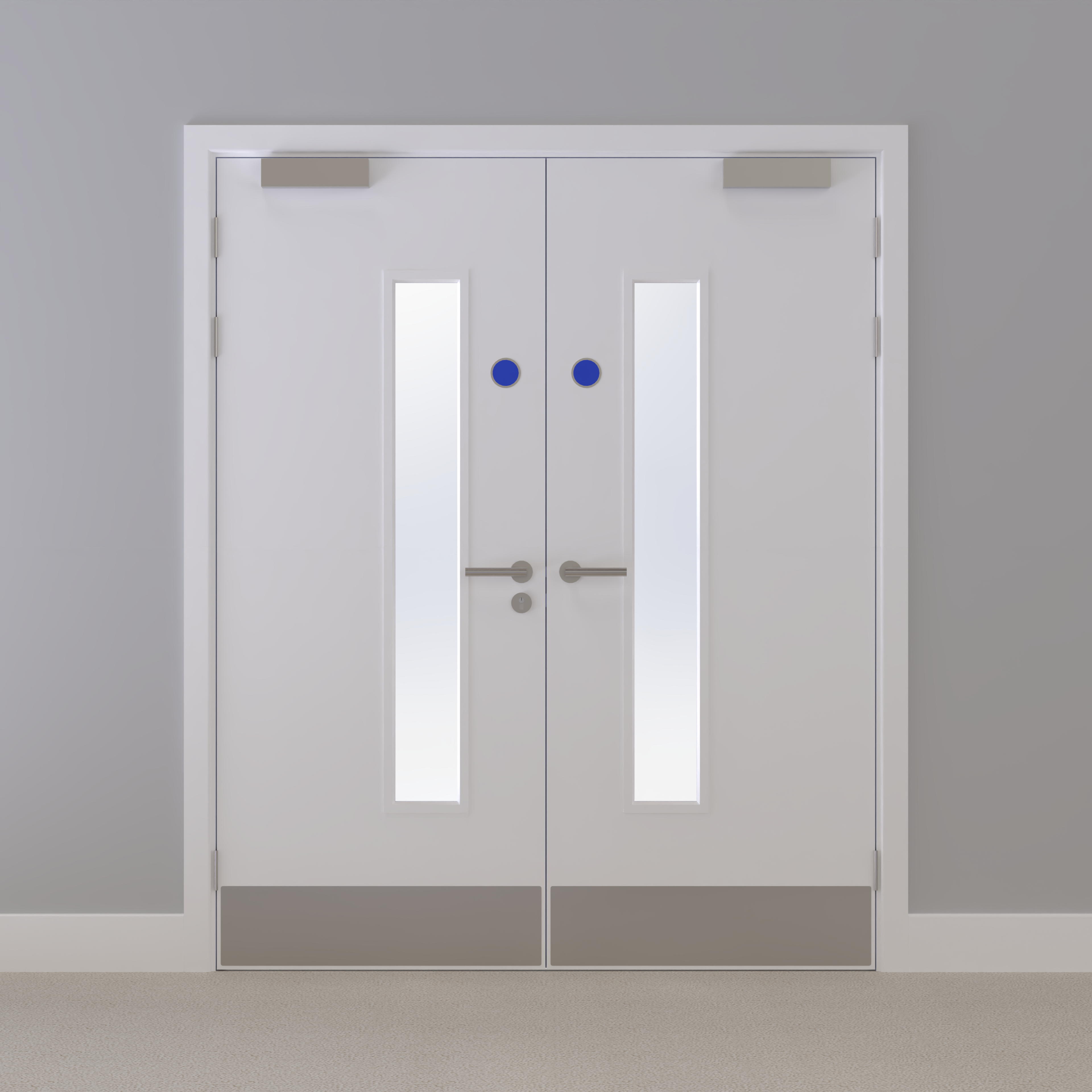 Kraft Paper Glazed FD30s Doorset (Latched)