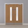 Oak, European [Crown] Glazed FD30s Doorset (Latched)