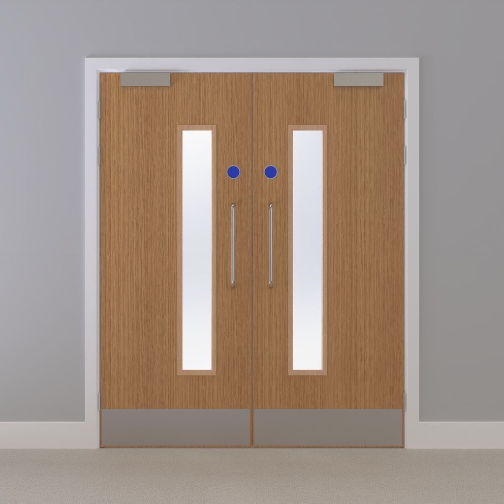 Oak, European [Crown] Glazed FD60s Doorset (Unlatched)