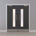 Grey 032 [Satin] Glazed FD30s Doorset (Unlatched)