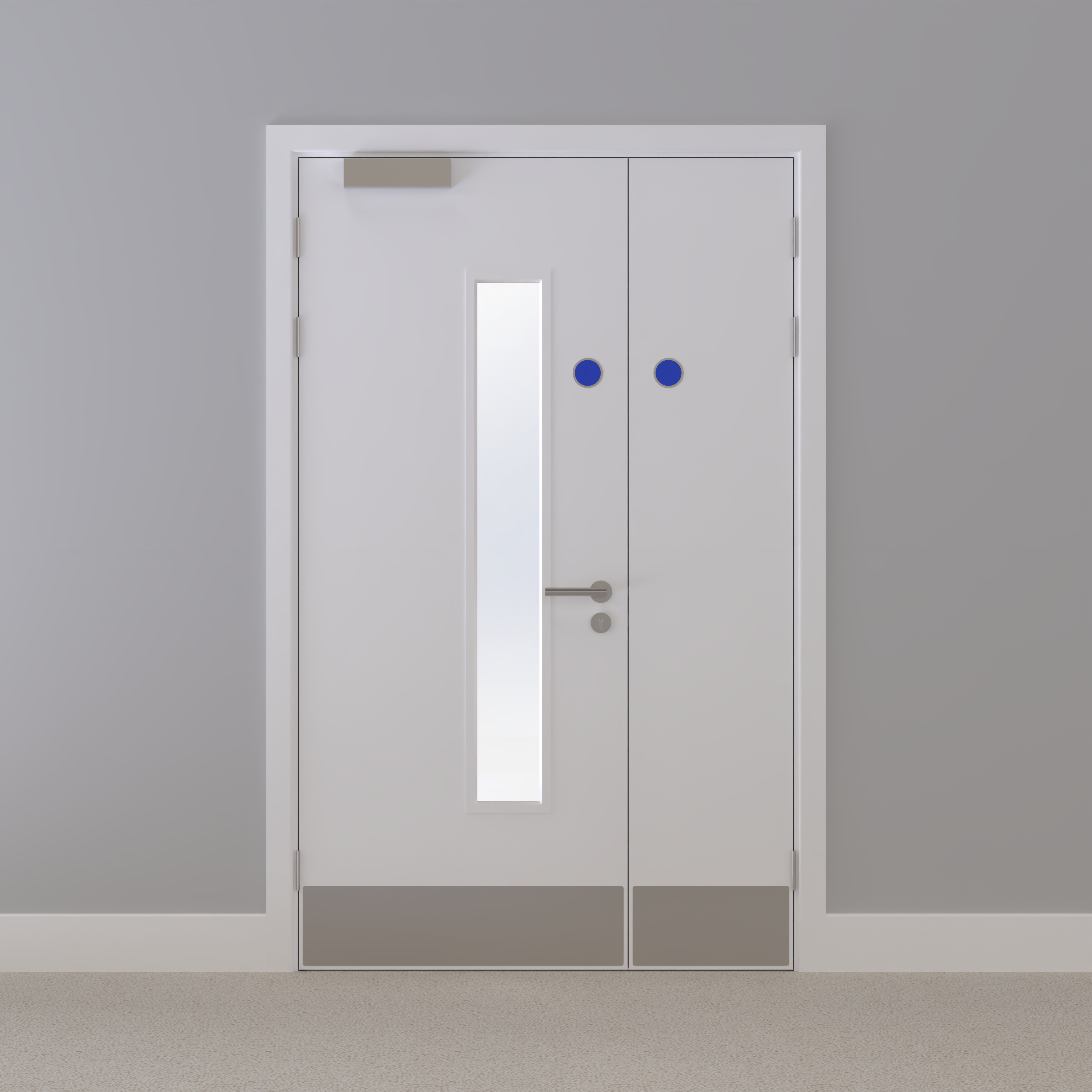Kraft Paper Glazed FD60s Doorset (Latched)