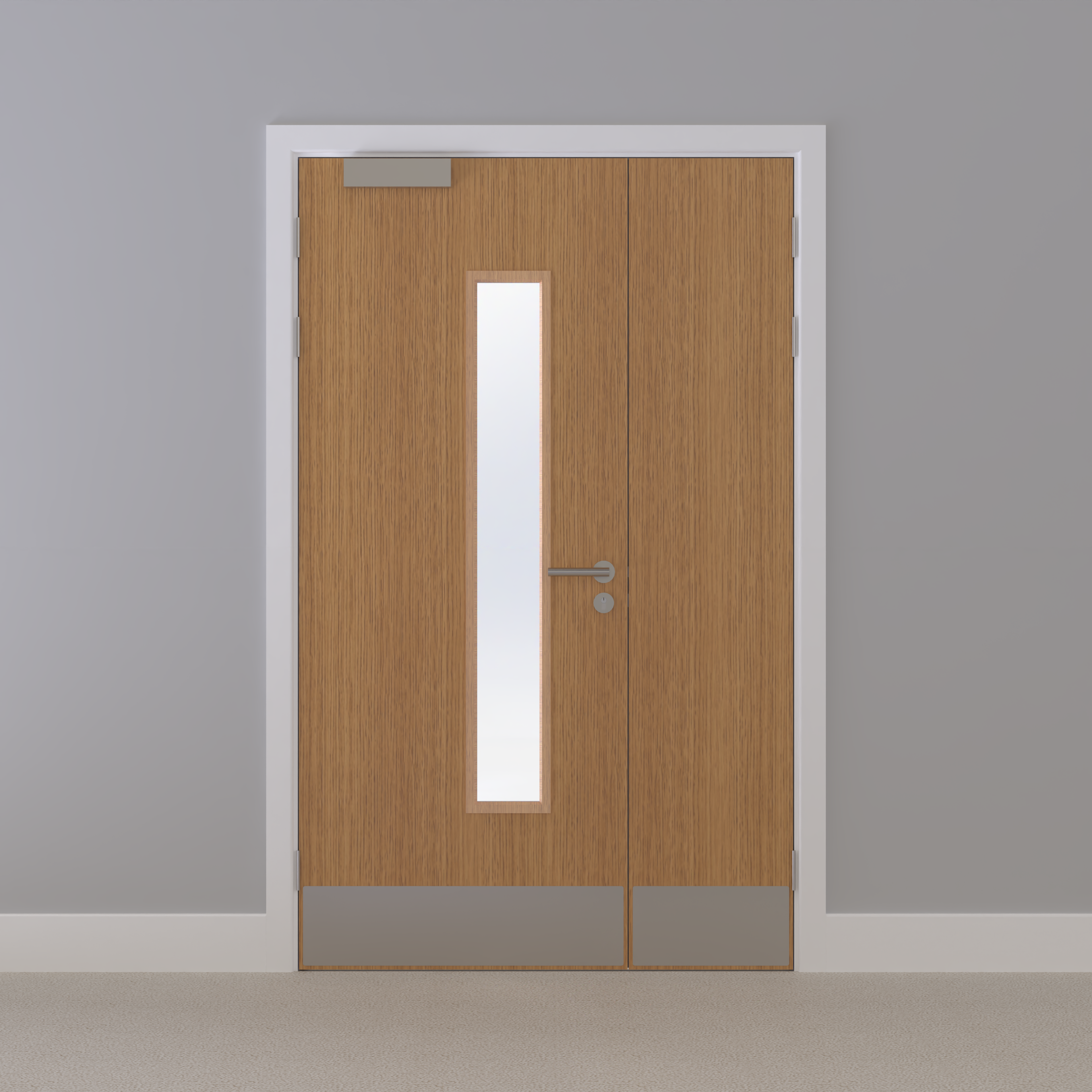 Oak, European [Crown] Glazed NFR Doorset (Latched)