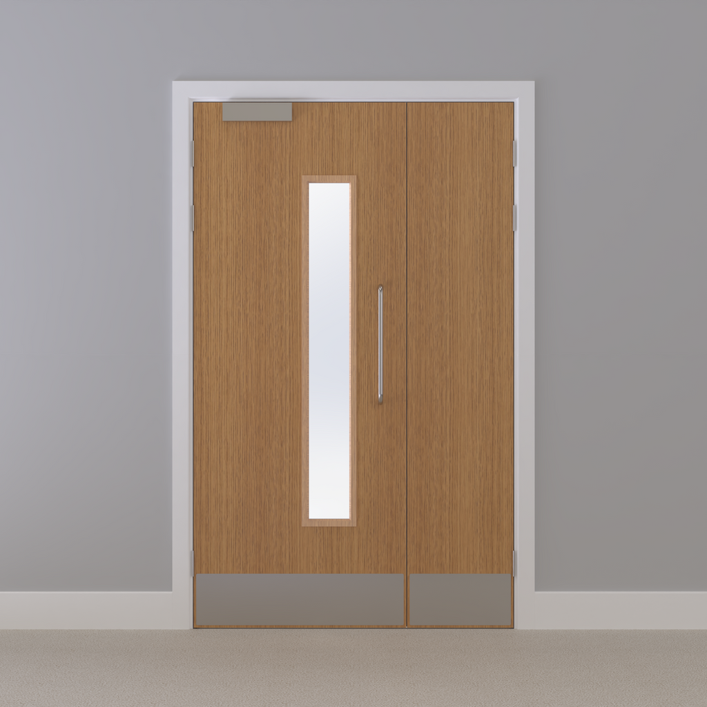 Oak, European [Crown] Glazed NFR Doorset (Unlatched)