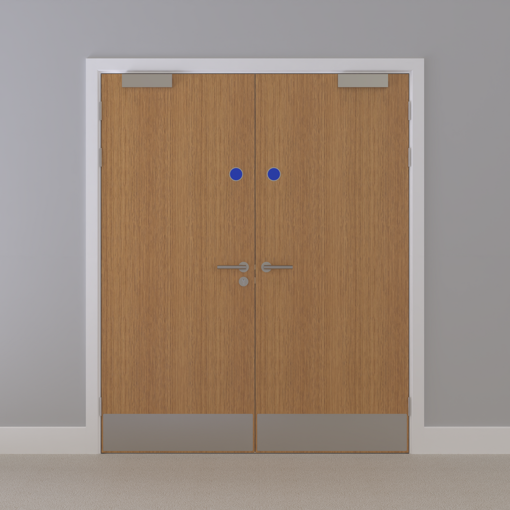 Oak, European [Crown] Flush FD30s Doorset (Latched)