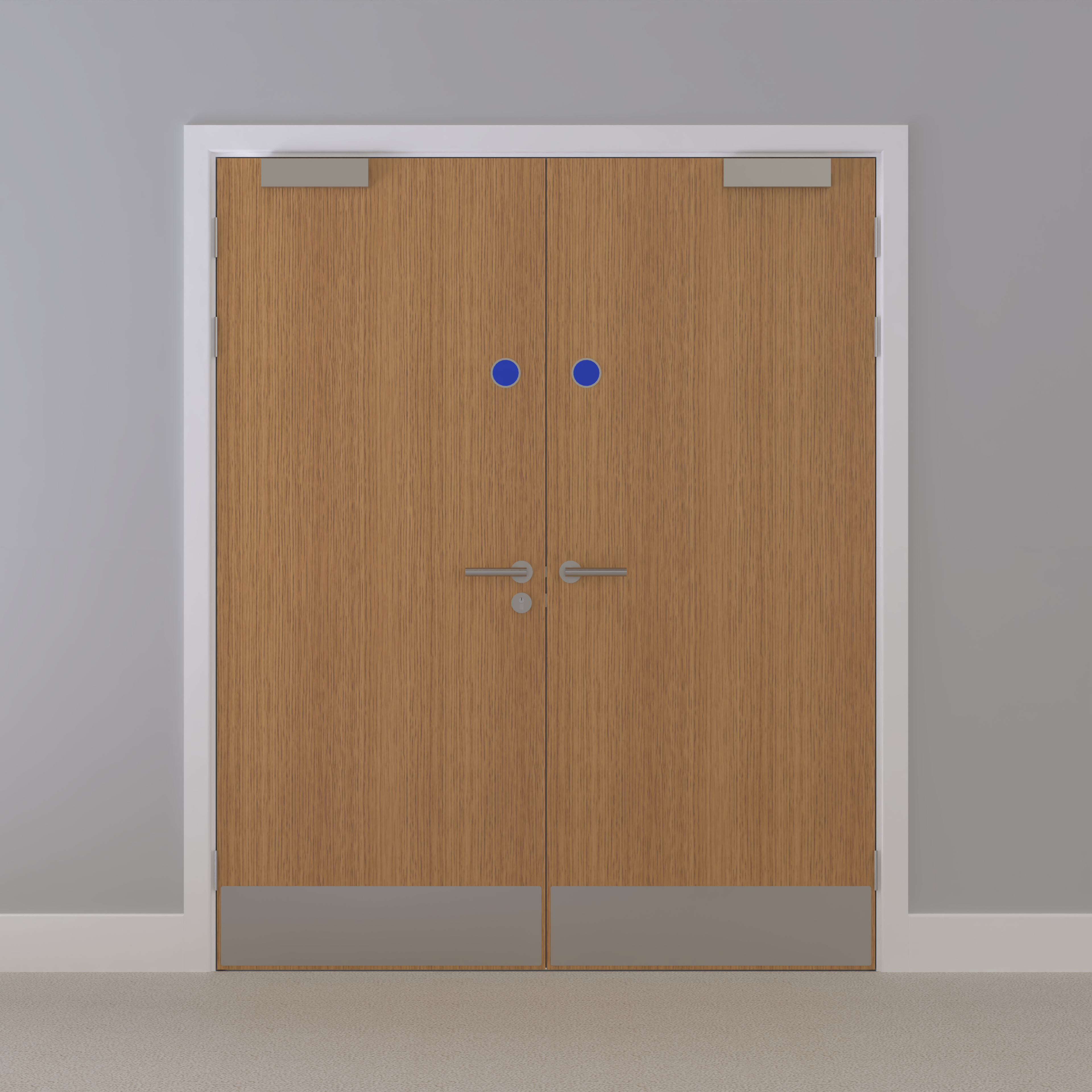 Oak, European [Crown] Flush FD60s Doorset (Latched)
