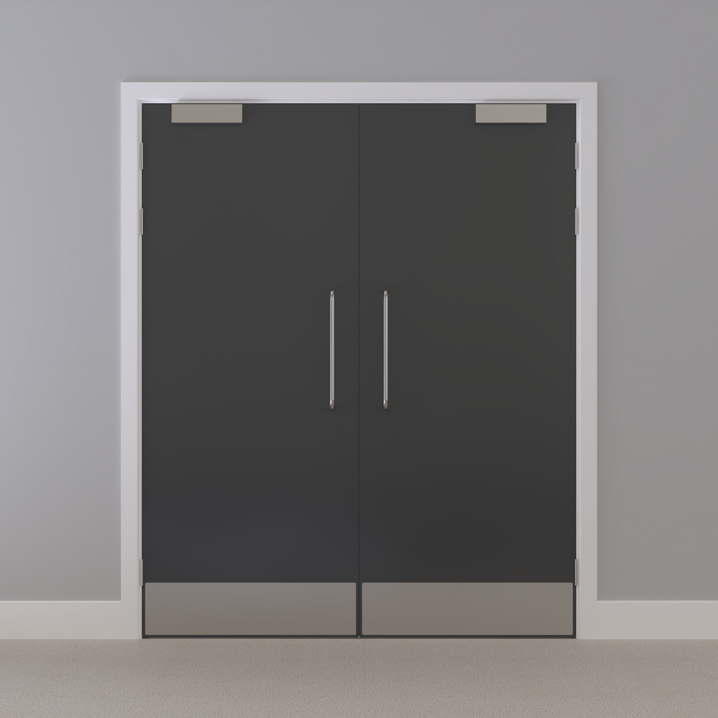 Grey 032 [Satin] Flush NFR Doorset (Unlatched)