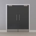 Grey 032 [Satin] Flush NFR Doorset (Unlatched)