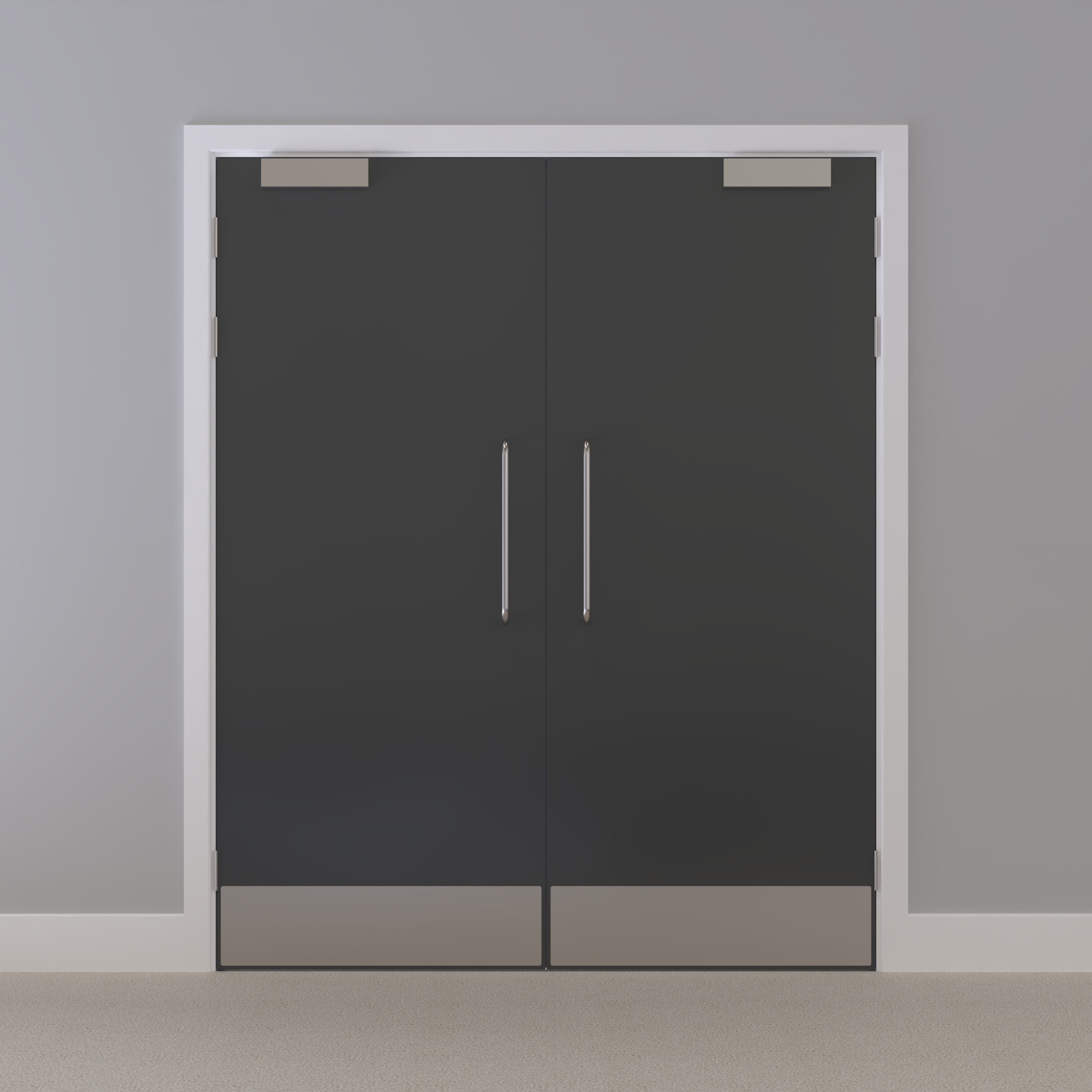 Grey 032 [Satin] Flush NFR Doorset (Unlatched)