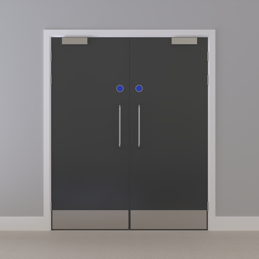 Grey 032 [Satin] Flush FD30s Doorset (Unlatched)