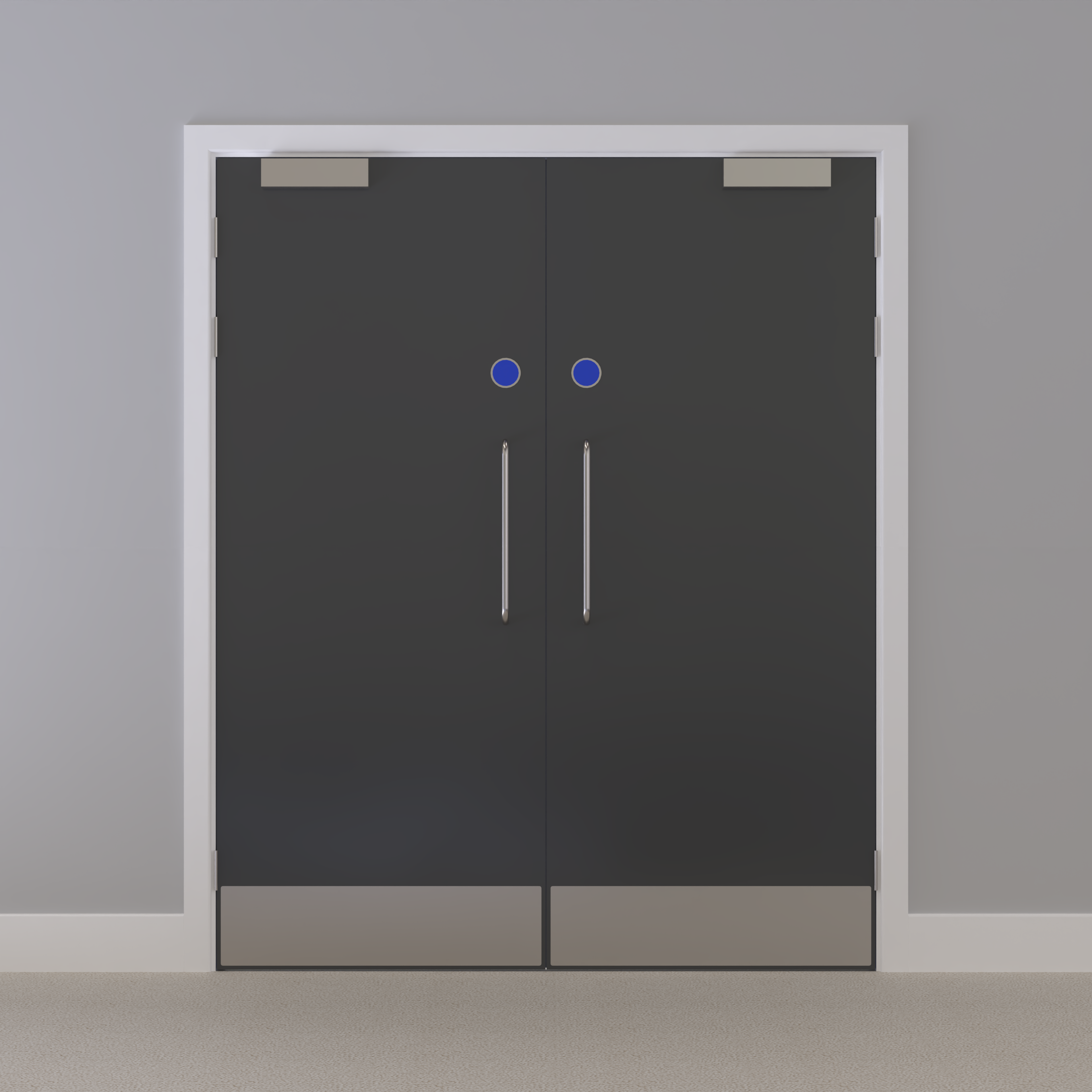 Grey 032 [Satin] Flush FD60s Doorset (Unlatched)