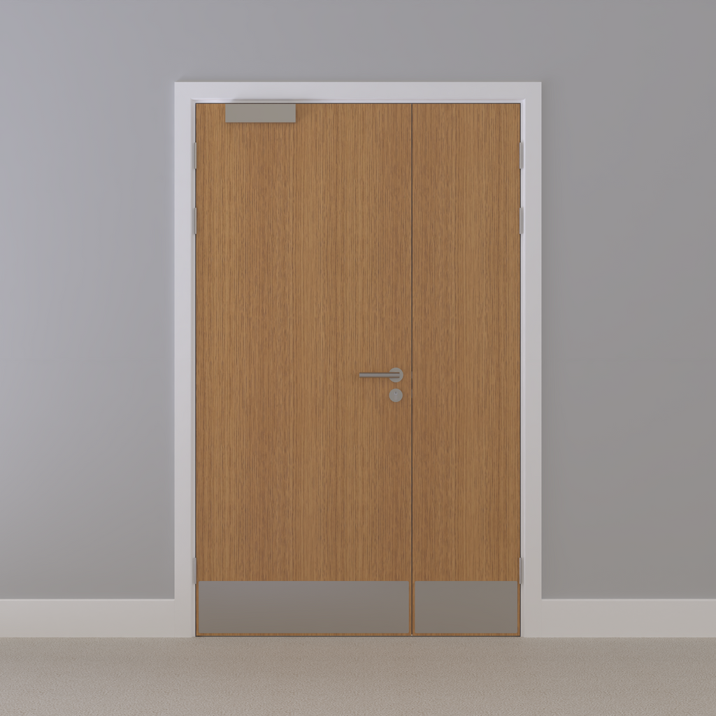 Oak, European [Crown] Flush NFR Doorset (Latched)