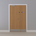 Oak, European [Crown] Flush FD60s Doorset (Latched)