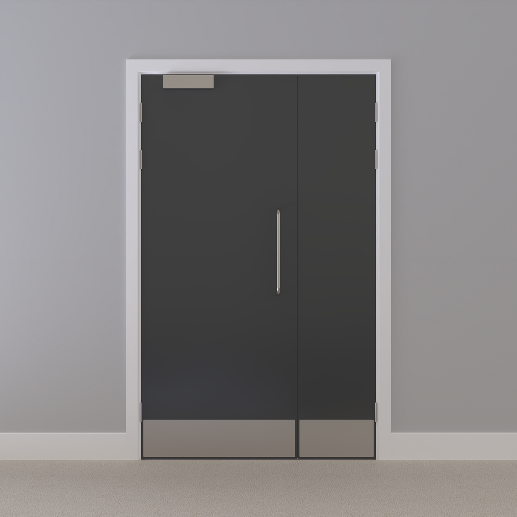 Grey 032 [Satin] Flush NFR Doorset (Unlatched)