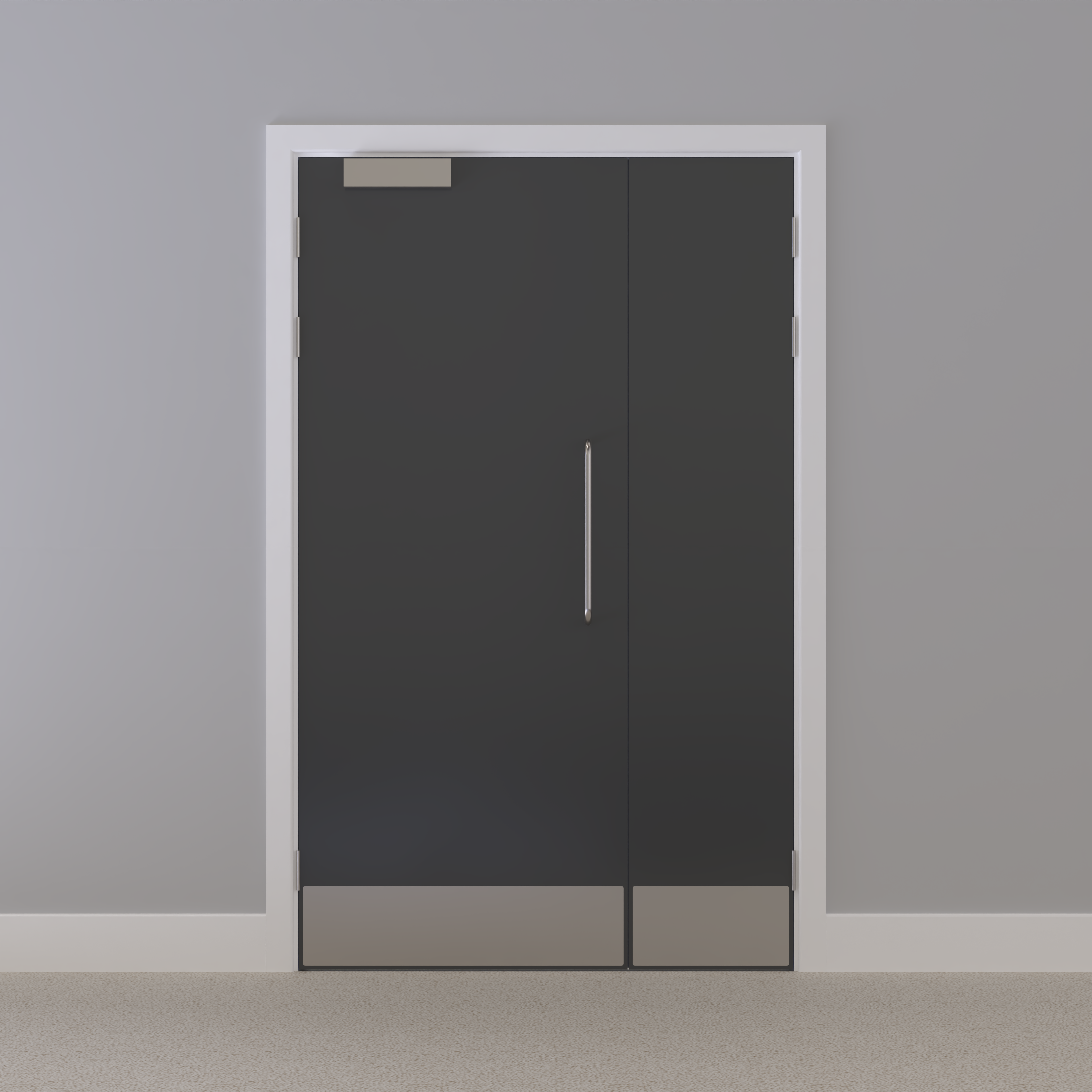 Grey 032 [Satin] Flush NFR Doorset (Unlatched)