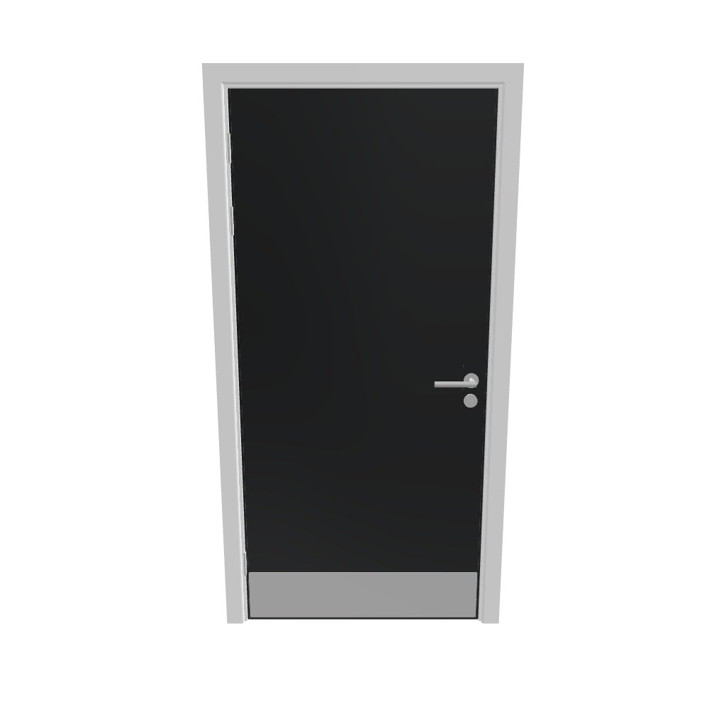 Grey 032 [Satin] Flush NFR Doorset (Latched)