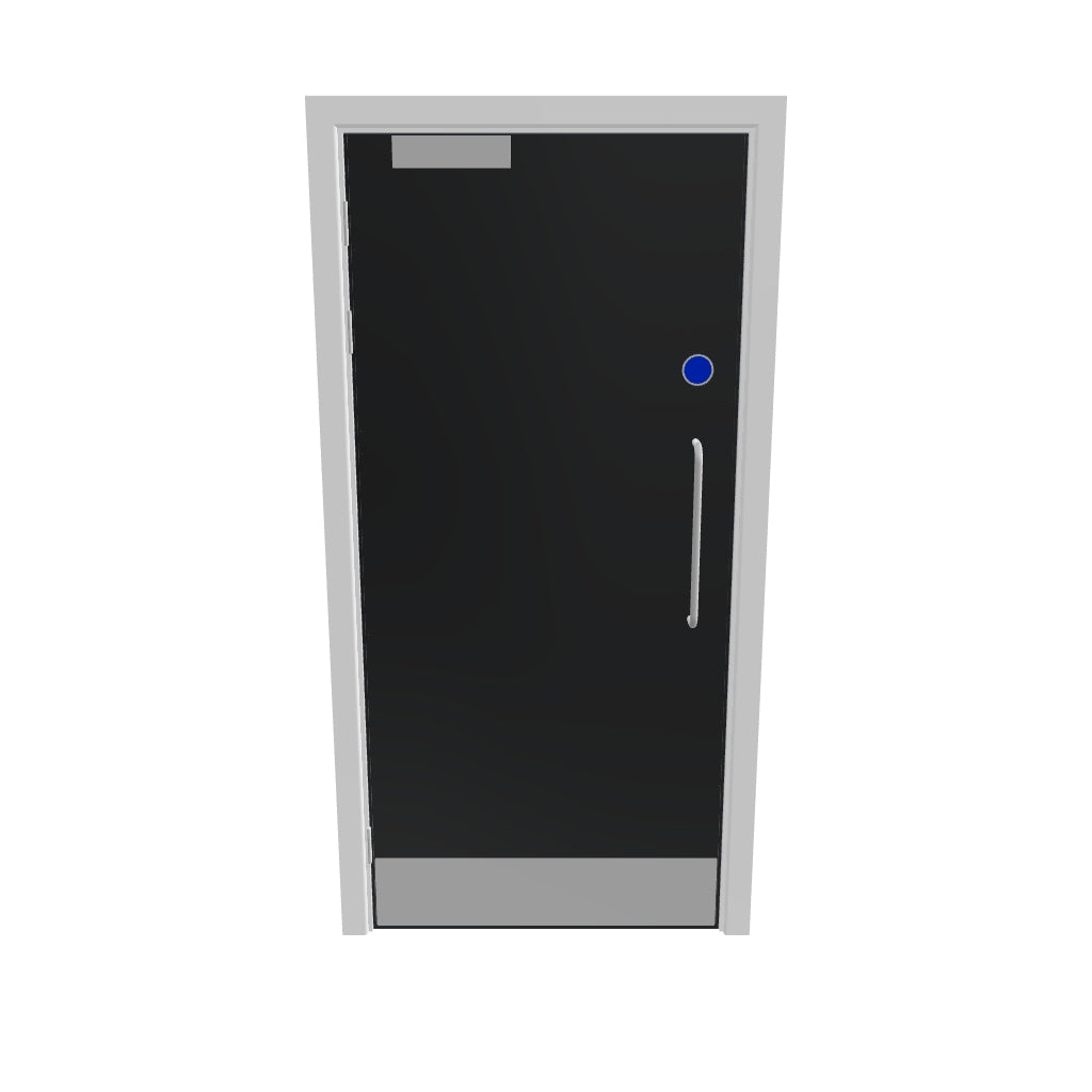 Grey 032 [Satin] Flush FD30s Doorset (Unlatched)