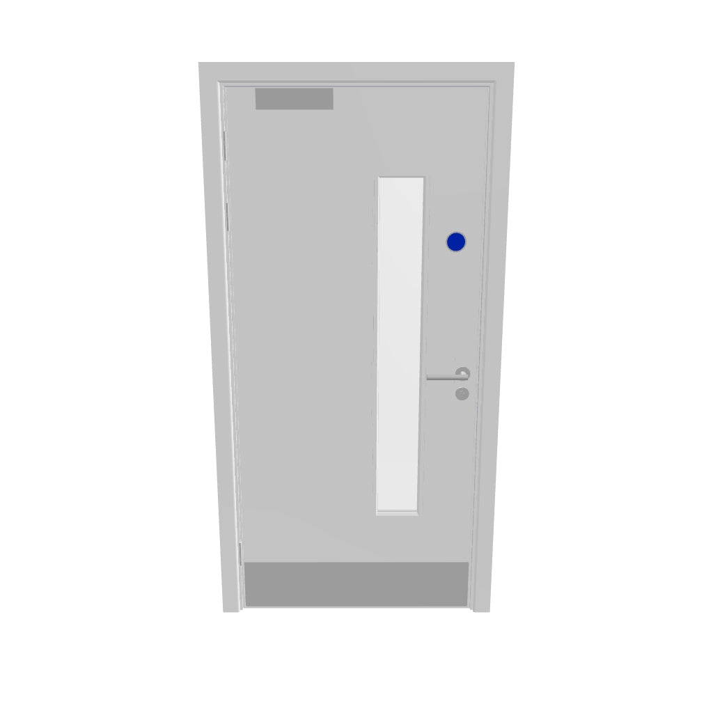 Kraft Paper Glazed FD30s Doorset (Latched)