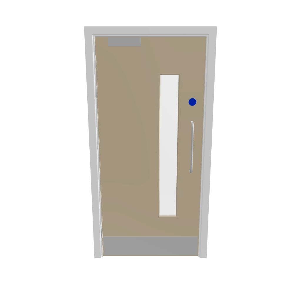Oak, European [Crown] Glazed FD30s Doorset (Unlatched)