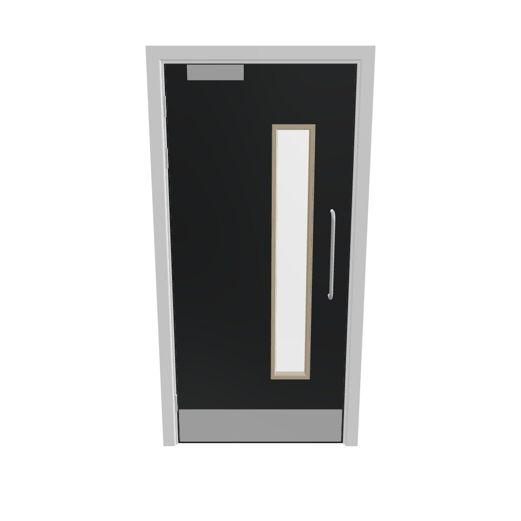 Grey 032 [Satin] Glazed NFR Doorset (Unlatched)