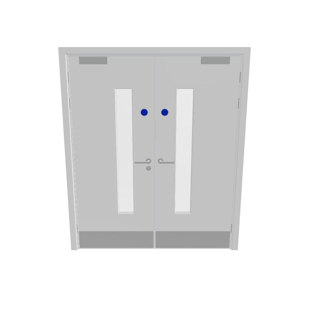 Kraft Paper Glazed FD30s Doorset (Latched)