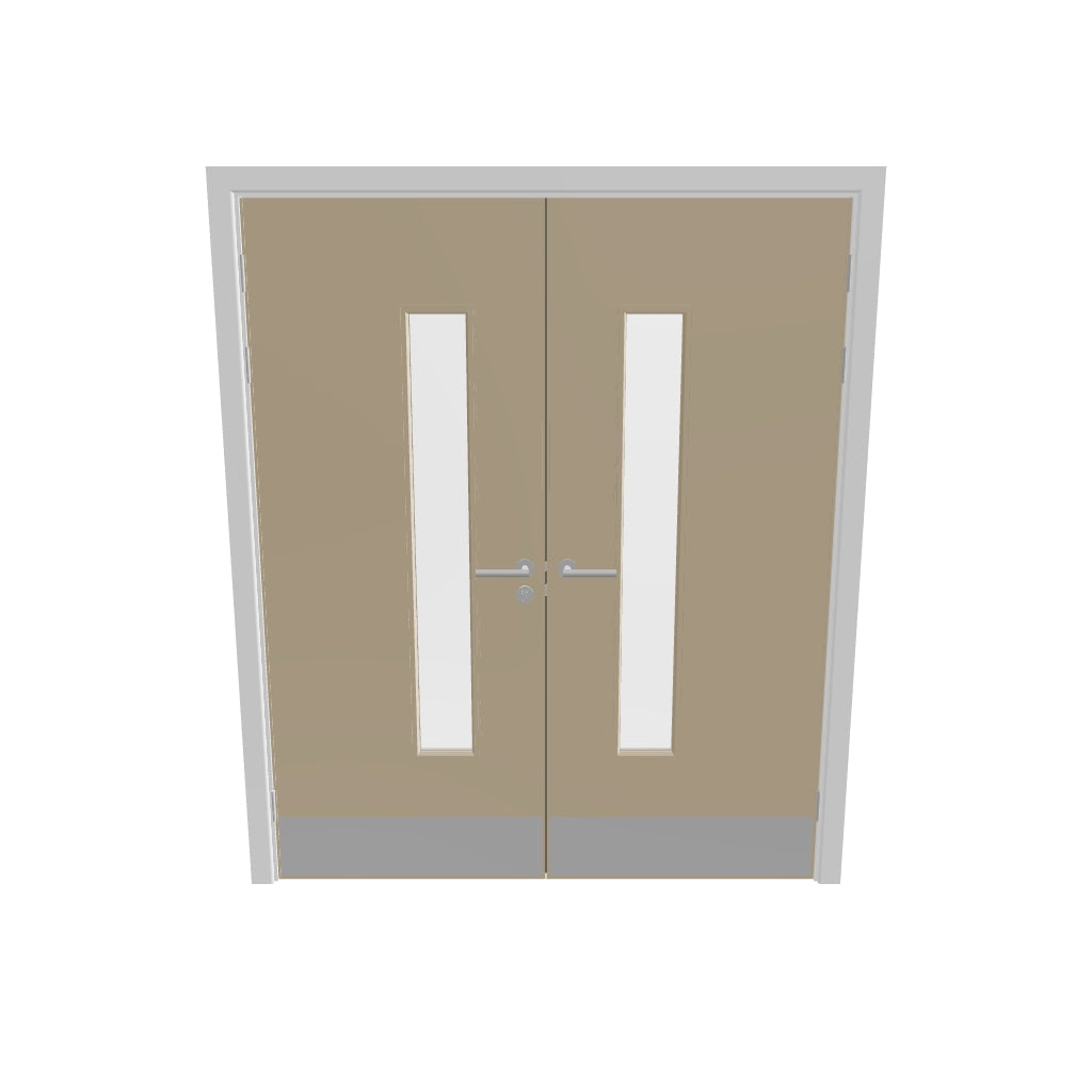 Oak, European [Crown] Glazed NFR Doorset (Latched)