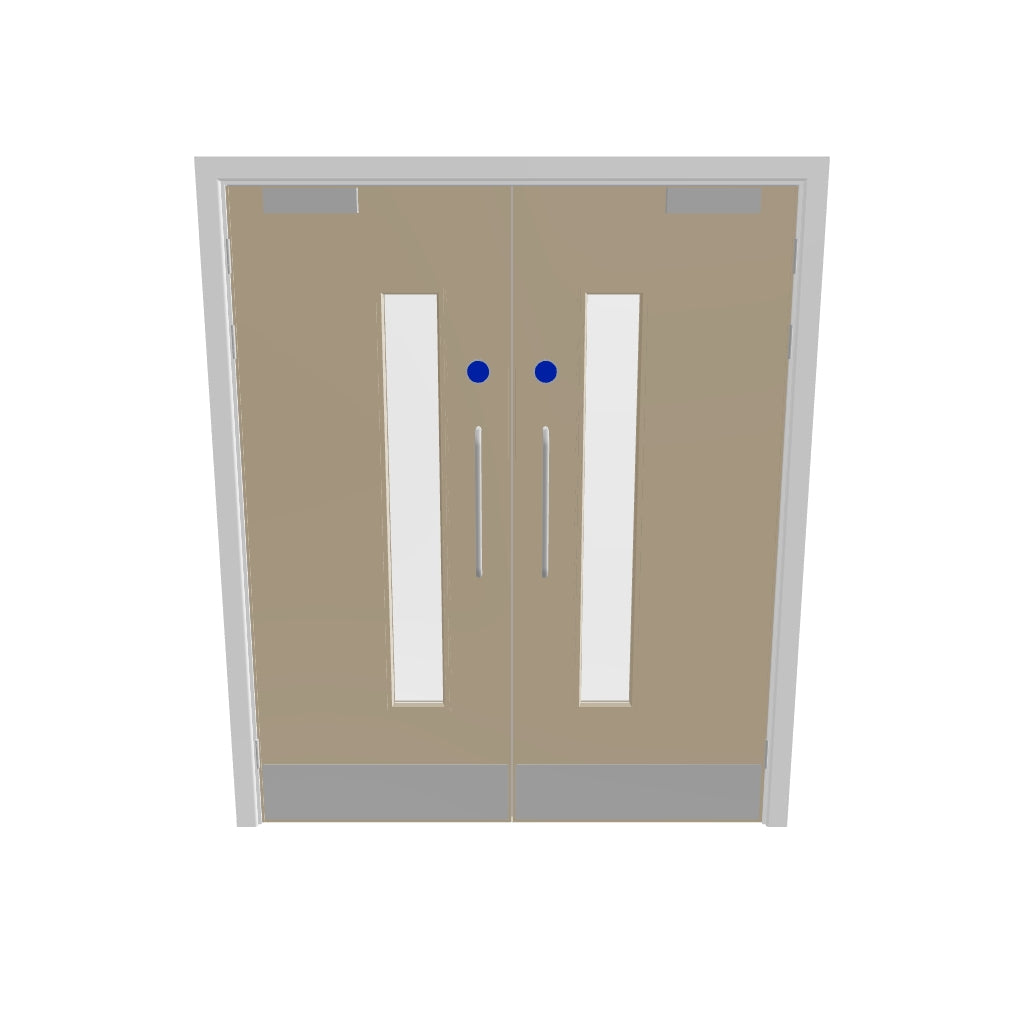 Oak, European [Crown] Glazed FD30s Doorset (Unlatched)
