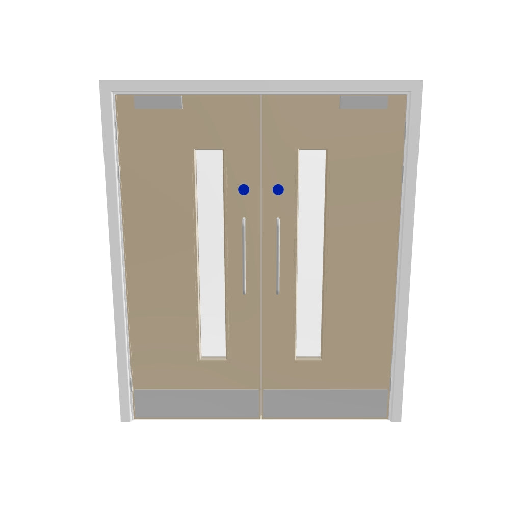 Oak, European [Crown] Glazed FD60s Doorset (Unlatched)