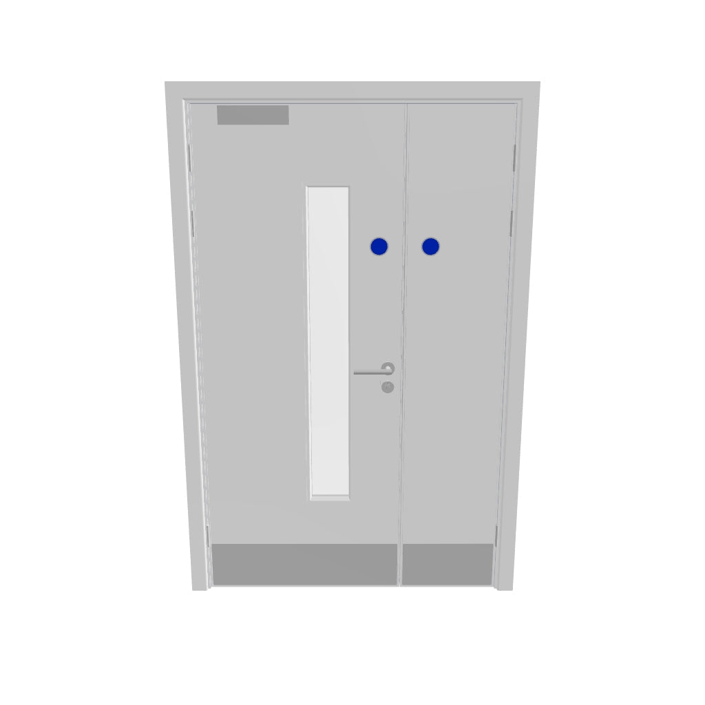 Kraft Paper Glazed FD60s Doorset (Latched)