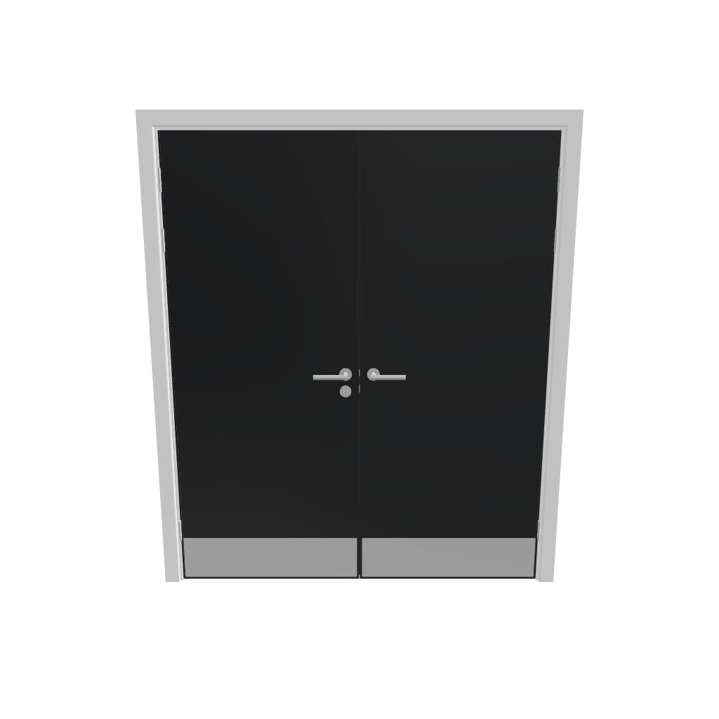 Grey 032 [Satin] Flush NFR Doorset (Latched)