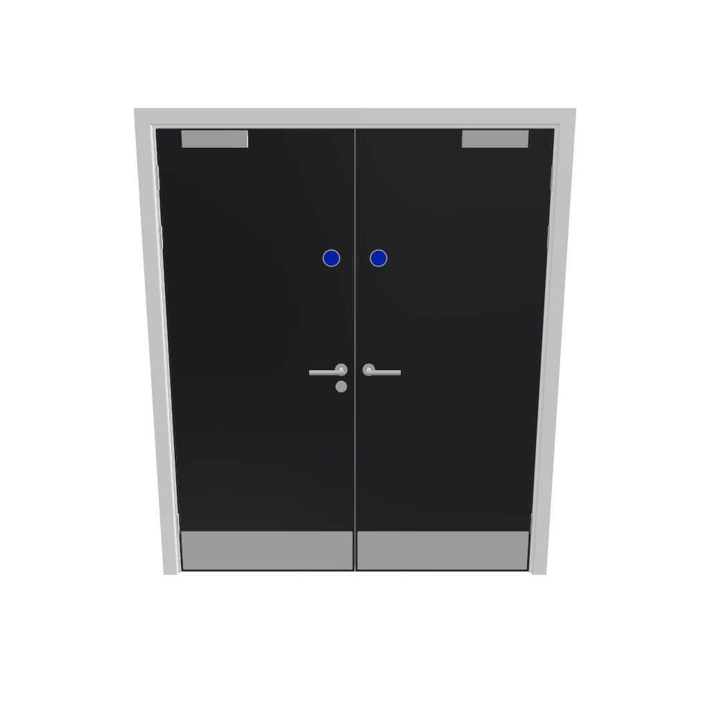 Grey 032 [Satin] Flush FD60s Doorset (Latched)
