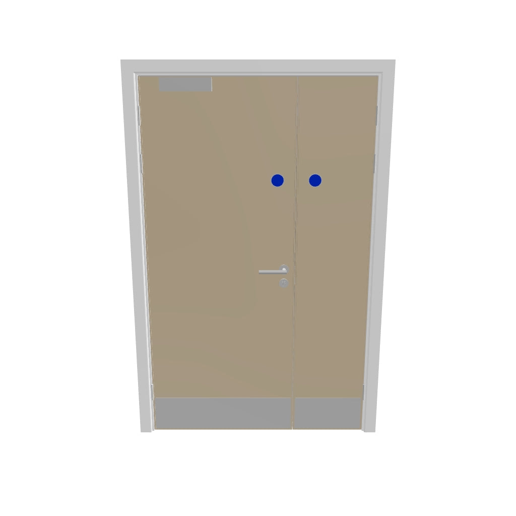Oak, European [Crown] Flush FD30s Doorset (Latched)