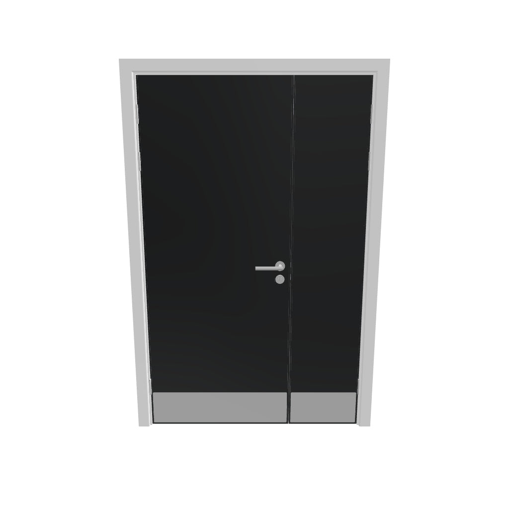 Grey 032 [Satin] Flush NFR Doorset (Latched)